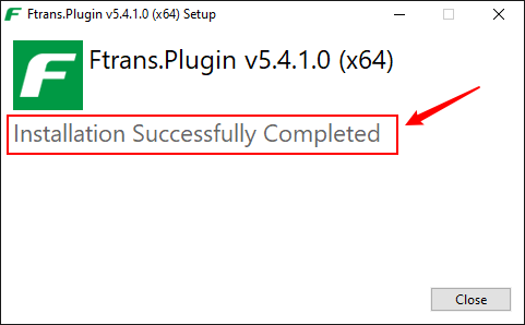 After installation, the Ftrans Plugin icon will appear in the start menu and desktop.